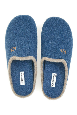 Modre filcaste copate s kontrastnim profilom Superga S10S225