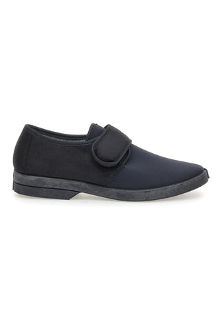Črne copate z zapenjanjem na velcro Antica pantofoleria 58