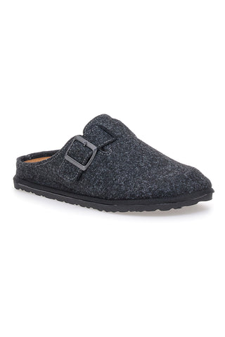 Pantofola grigio scuro in feltro con fibbia regolabile Inblu 24 SI