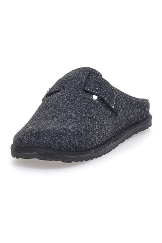 Pantofola grigio scuro in feltro con fibbia regolabile Inblu 24 SI