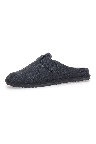 Pantofola grigio scuro in feltro con fibbia regolabile Inblu 24 SI