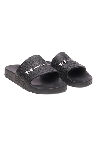 Črni copati za bazen s trakom z logotipom Under armour 6007528 001