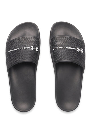 Črni copati za bazen s trakom z logotipom Under armour 6007528 001