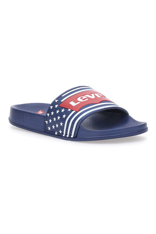 Gumijaste copate Levi's 064 Modre
