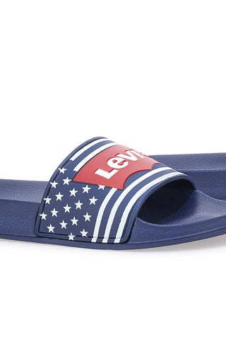 Gumijaste copate Levi's 064 Modre