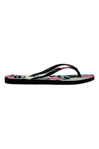 Čevlji Havaianas Slim Floral črni in roza