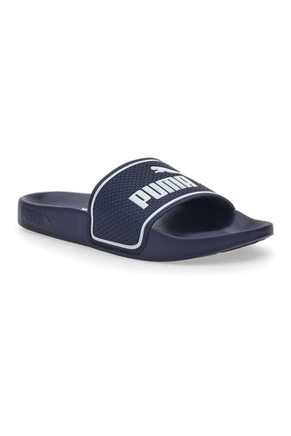 Modre gumijaste copate z velikim logotipom Puma Leadcat 2.0 JR