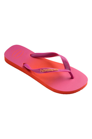 Fuksija in oranžne japonke z barvnim prelivom Havaianas Top Fashion