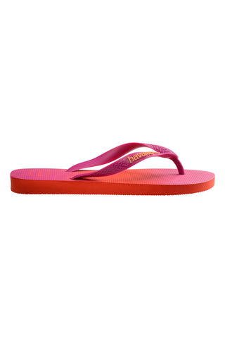 Fuksija in oranžne japonke z barvnim prelivom Havaianas Top Fashion