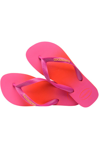 Fuksija in oranžne japonke z barvnim prelivom Havaianas Top Fashion