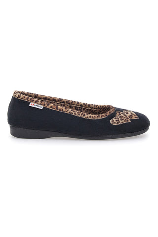 Črne copate Animalier Superga 41598