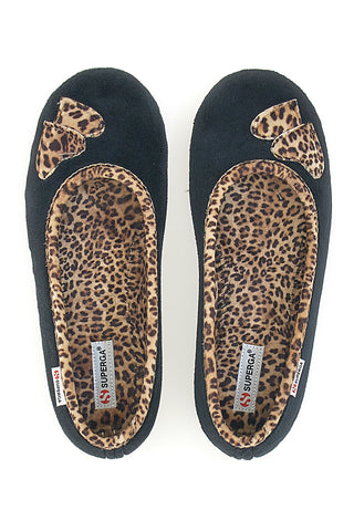 Črne copate Animalier Superga 41598