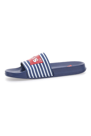 Navy copate z rdečim silikonskim logotipom LEVI'S POOL