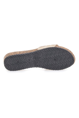 Sandalji Champagne z bleščečim trakom FUN BEACH 13523