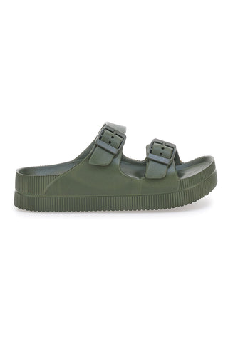 Zelene gume copate z dvojnim trakom in flatform 2T2L HM07