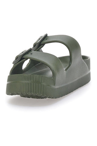 Zelene gume copate z dvojnim trakom in flatform 2T2L HM07