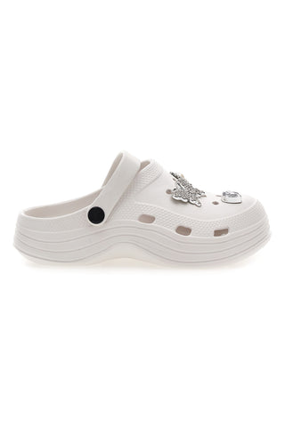 Beli sabot z okrasnimi obeski 2T2L 2035