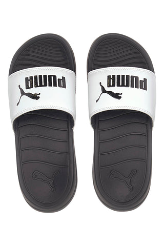 Črne copate z belim trakom Puma Popcat 20 Jr