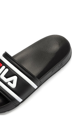 Črne copate z velikim logotipom Fila FFT0028