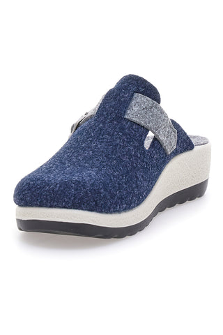 Modre copate z nastavljivo zaponko in dvobarvno podplatom Fly Flot 90440W68FR