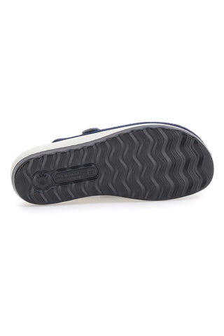 Modre copate z nastavljivo zaponko in dvobarvno podplatom Fly Flot 90440W68FR