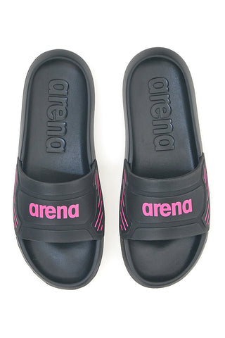 Črne natikače z roza logotipom Arena 10563300