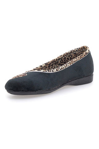 Črne copate z živalskimi detajli in srčki Superga S41S598
