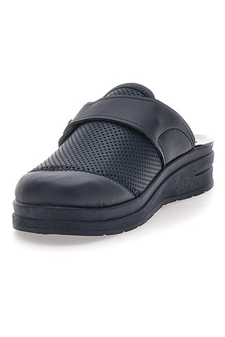 Modre profesionalne natikače z velcro trakom in anatomsko oblikovano podplatom The Mrs Chef 1768