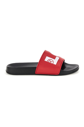 Črno-rdeči copati za bazen z logotipom Levi's VPOL0241S