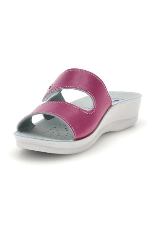 Fuksijsko-beli copati z anatomskim podplatom Inblu 63 VR