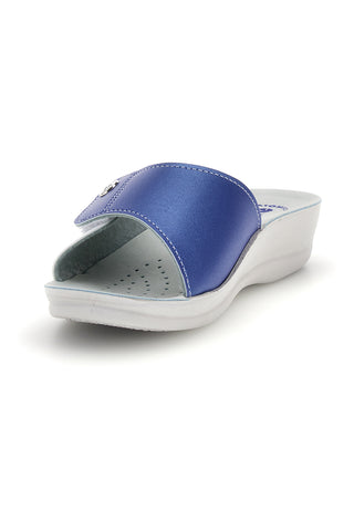 Modro-beli copati z nastavljivim trakom Inblu 61 VR