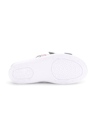 Večbarvni beli copati z usnjenim podplatom Best Medical 122F