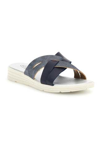 Ciabatta blu con fasce incrociate Plocadi A61JENV