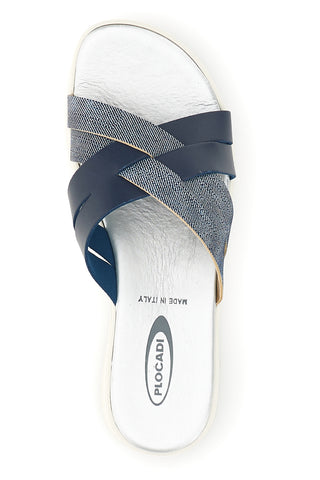 Ciabatta blu con fasce incrociate Plocadi A61JENV