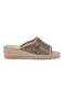 Pantofole Tortora con fascia traforata Linea comoda 7555