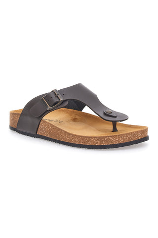Rjave japonke z dvojno zaponko, izdelane v Italiji Pittarello Tierra 335A038SR