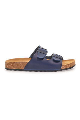 Modre natikače z dvojno zaponko in usnjenim podplatom Made in Italy Pittarello Tierra 335A038SR