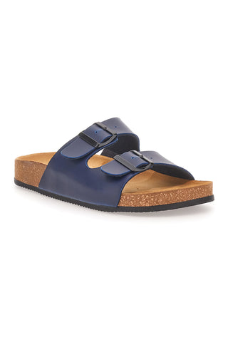 Modre natikače z dvojno zaponko in usnjenim podplatom Made in Italy Pittarello Tierra 335A038SR