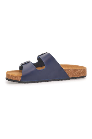 Modre natikače z dvojno zaponko in usnjenim podplatom Made in Italy Pittarello Tierra 335A038SR