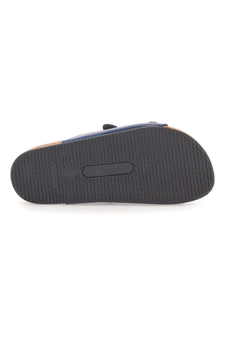 Modre natikače z dvojno zaponko in usnjenim podplatom Made in Italy Pittarello Tierra 335A038SR