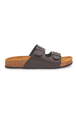 Rjave natikače z dvojno zaponko in usnjeno podlogo Made in Italy Pittarello Tierra 335A2177SR