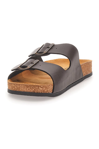 Rjave natikače z dvojno zaponko in usnjeno podlogo Made in Italy Pittarello Tierra 335A2177SR