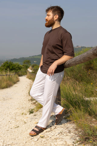 Rjave natikače z dvojno zaponko in usnjeno podlogo Made in Italy Pittarello Tierra 335A2177SR