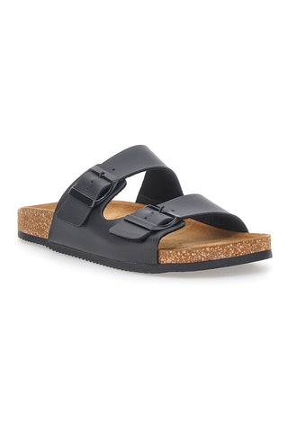 Antracitne natikače z dvojno zaponko, izdelane v Italiji PITTARELLO TIERRA 335A20630SR