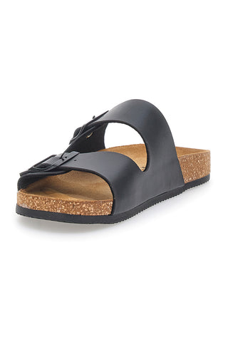 Antracitne natikače z dvojno zaponko, izdelane v Italiji PITTARELLO TIERRA 335A20630SR