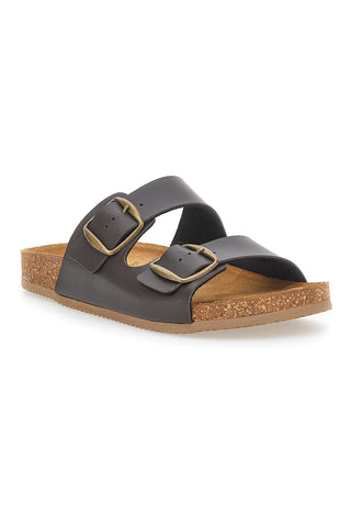 Rjave natikače z dvojno kontrastno sponko, izdelane v Italiji PITTARELLO TIERRA 335A20630SR