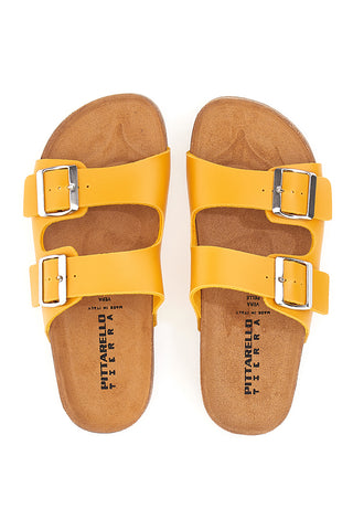 Ocra natikači z dvojno zaponko, izdelani v Italiji PITTARELLO TIERRA 335A20630SR