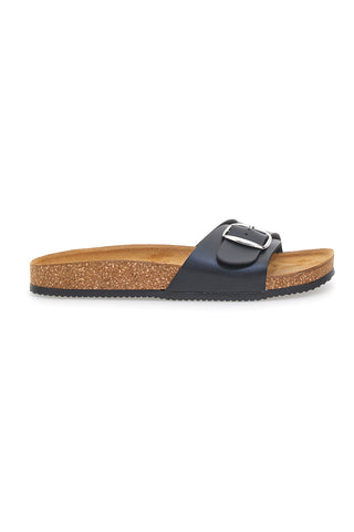 Črne natikače s sponko, izdelane v Italiji PITTARELLO TIERRA 257A21030SR