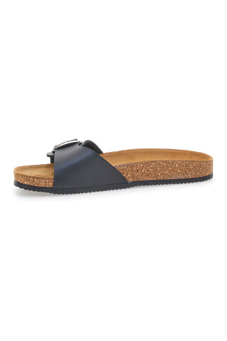 Črne natikače s sponko, izdelane v Italiji PITTARELLO TIERRA 257A21030SR