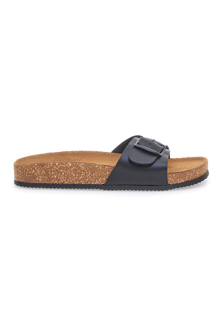 Črne natikače z trakom, izdelane v Italiji PITTARELLO TIERRA 335A21030SR